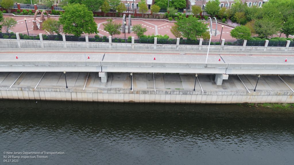UAS inspection of a NJ-29 exit ramp in Trenton