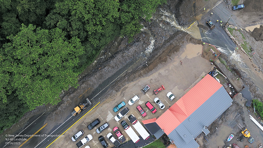 aerial photos and thermal images to assist in cleanup and mitigation efforts after a landslide