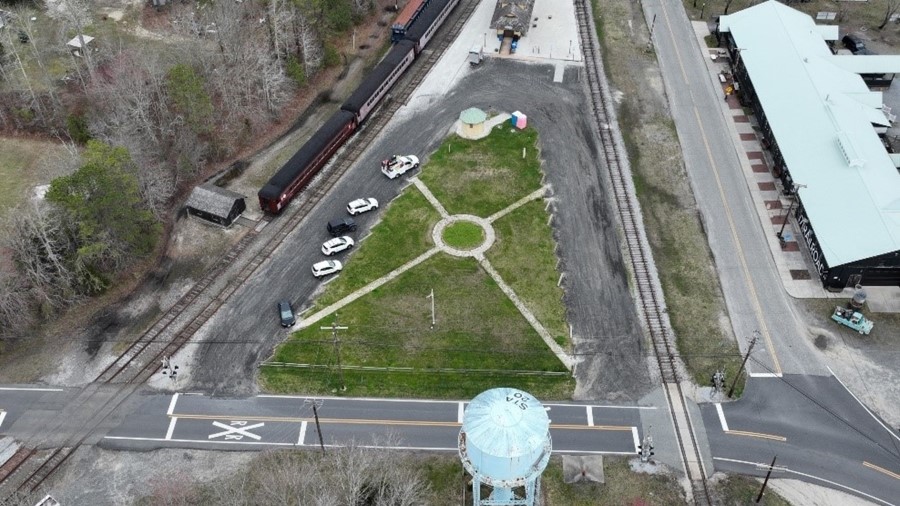 Inspection of a rail line in Woodbine